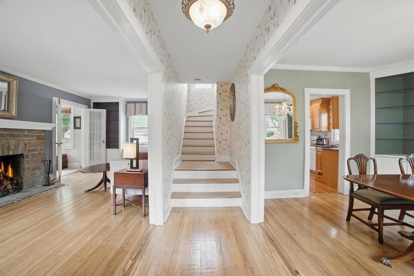 Fireplace, Interior, Wood Texture Flooring