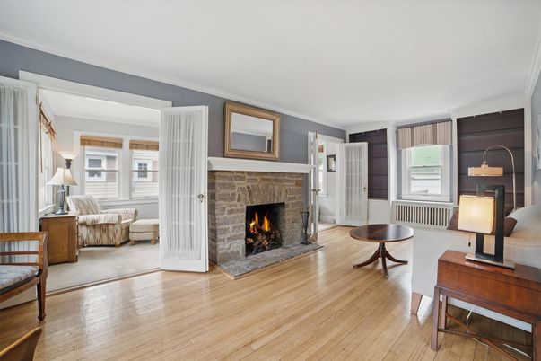 Fireplace, Interior, Wood Texture Flooring