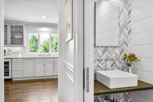 Bathroom, Interior, Recessed Lighting, Wood Texture Flooring