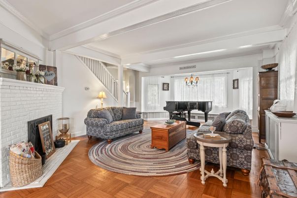 Fireplace, Interior, Living room, Piano, Wood Texture Flooring