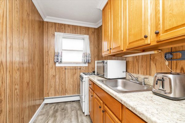 Interior, Kitchen, Wood Texture Flooring, Wooden Walls