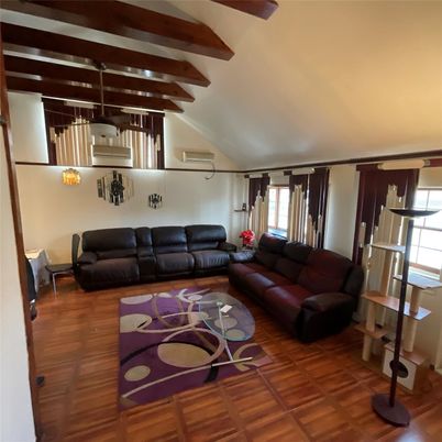 Interior, Living room, Pendant Lights, Wooden Beams, Wood Texture Flooring