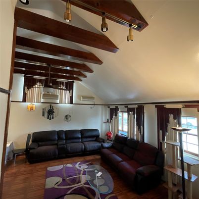 Interior, Kitchen, Living room, Stainless Steel Appliances, Wooden Beams, Wood Texture Flooring