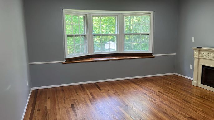 Empty room, Fireplace, Interior, Wood Texture Flooring