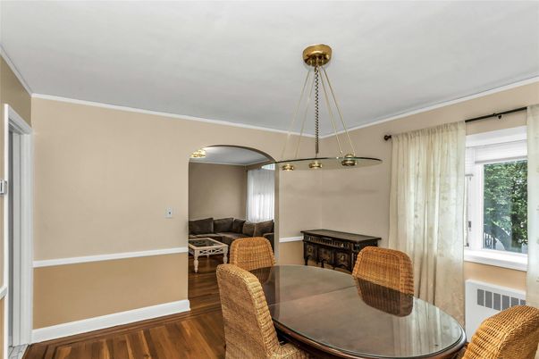 Dining room, Interior, Living room, Pendant Lights, Wood Texture Flooring