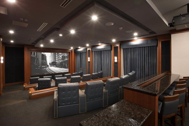 Home Theatre Room, Interior, Projection Screen, Recessed Lighting, Theatre Room