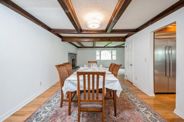 Dining room, Interior, Wood Texture Flooring