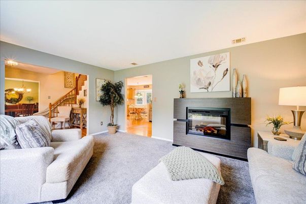 Fireplace, Interior, Living room, Wood Texture Flooring