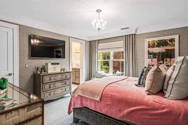Bedroom, Chandelier, Interior