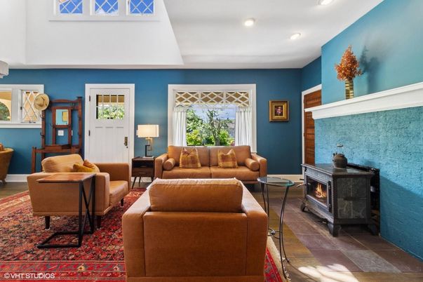 Fireplace, Interior, Living room, Recessed Lighting
