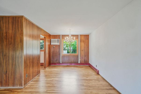 Chandelier, Empty room, Interior, Wood Texture Flooring, Wooden Walls