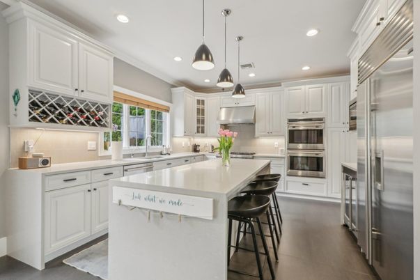 Interior, Kitchen, Pendant Lights, Recessed Lighting, Stainless Steel Appliances