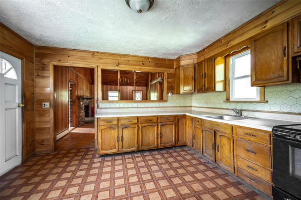 Interior, Kitchen, Wooden Walls