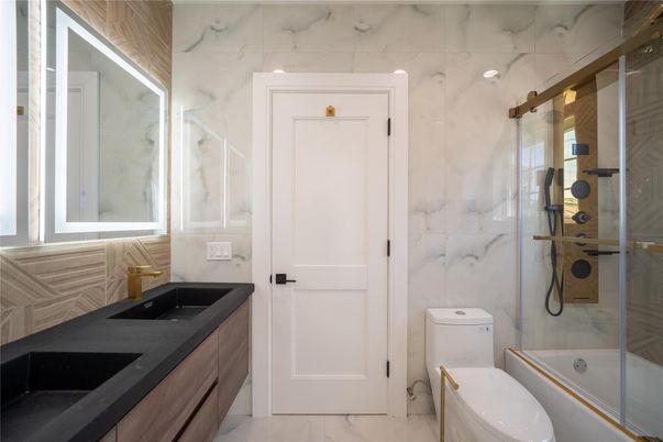 Bathroom, Glass Shower, Interior, Marble, Marble Walls