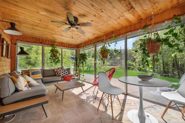 Interior, Living room, Sun Room, Wooden Ceilings