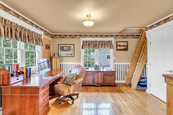 Home Office, Interior, Wood Texture Flooring