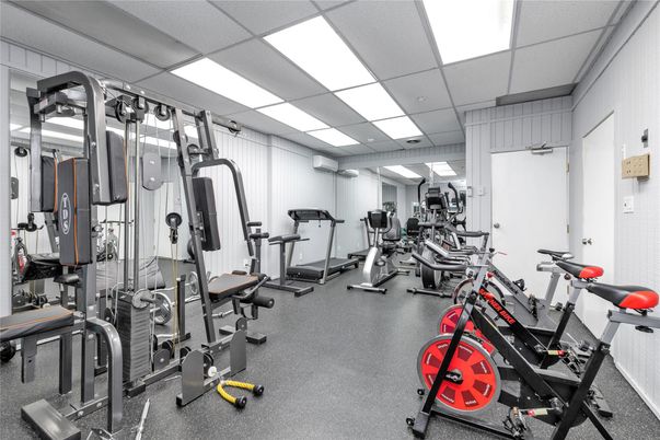 Fitness Equipment, Gym, Interior, Recessed Lighting