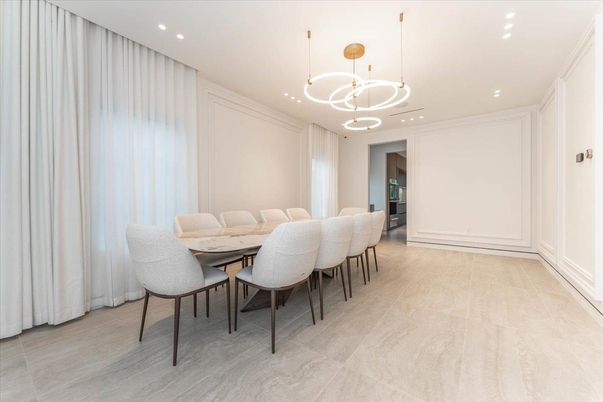 Dining room, Interior, Pendant Lights, Recessed Lighting