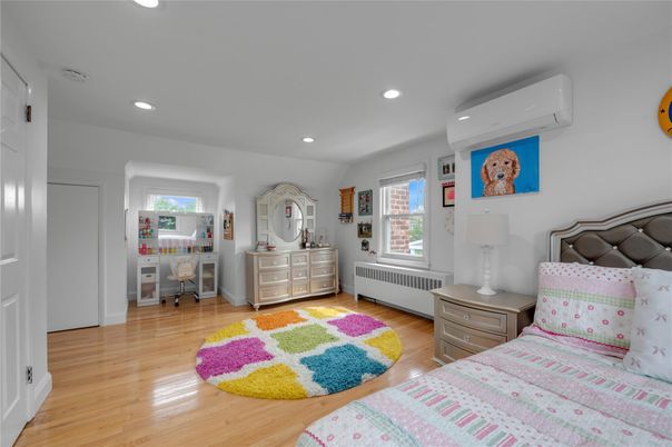 Bedroom, Home Office, Interior, Recessed Lighting, Wood Texture Flooring