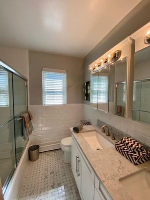 Bathroom, Dual Sink Vanities, Glass Shower, Interior