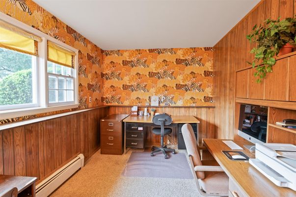 Home Office, Interior, Wooden Walls