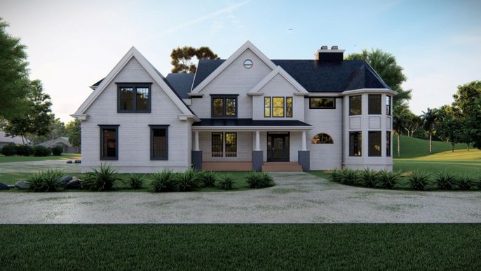 Backyard, Exterior, Facade, Farmhouse