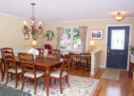 Chandelier, Dining room, Interior, Wood Texture Flooring