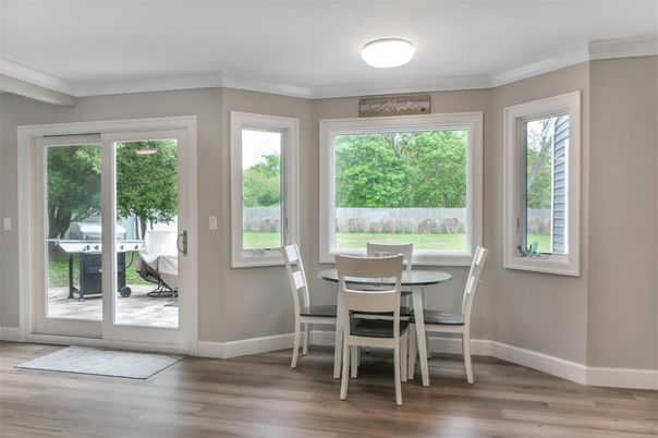Dining room, Interior, Wood Texture Flooring