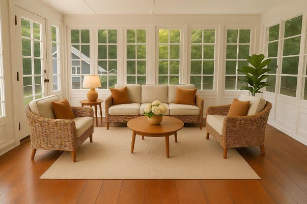 Interior, Living room, Sun Room, Wood Texture Flooring