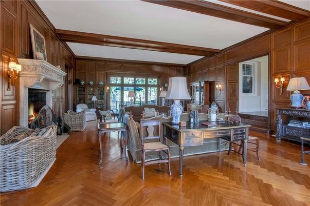 Fireplace, Interior, Living room, Wooden Beams, Wood Texture Flooring, Wooden Walls