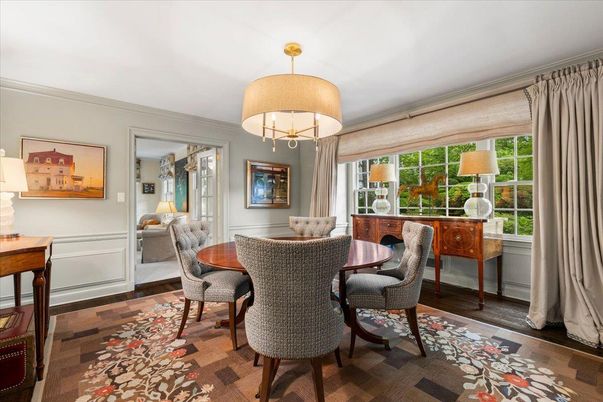 Chandelier, Dining room, Interior, Wood Texture Flooring