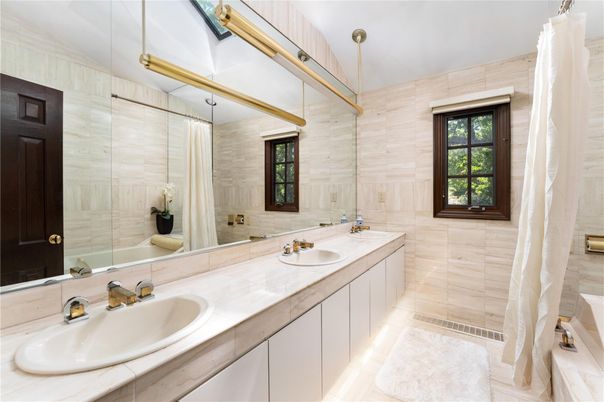 Bathroom, Dual Sink Vanities, Glass Shower, Interior