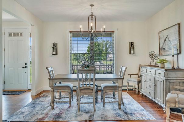 Chandelier, Dining room, Interior, Wood Texture Flooring