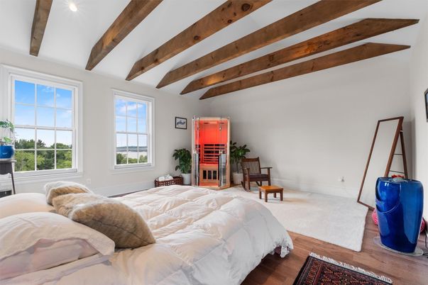 Bedroom, Interior, Wooden Beams, Wood Texture Flooring