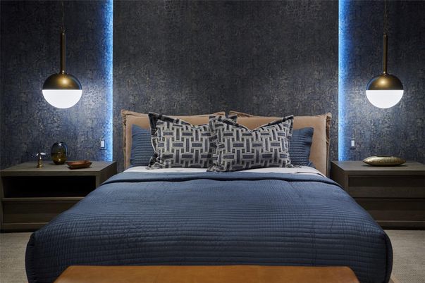 Bedroom, Interior, Pendant Lights