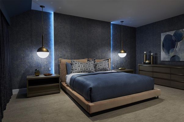 Bedroom, Interior, Pendant Lights