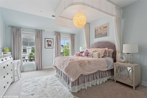 Bedroom, Interior, Pendant Lights