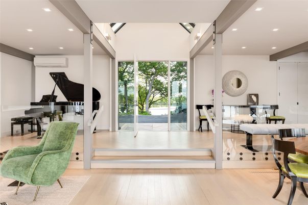 Interior, Piano, Recessed Lighting, Wood Texture Flooring