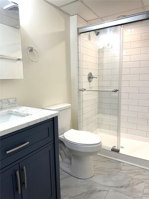 Bathroom, Glass Shower, Interior, Marble