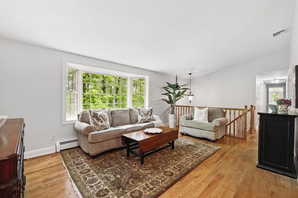 Interior, Living room, Pendant Lights, Wood Texture Flooring