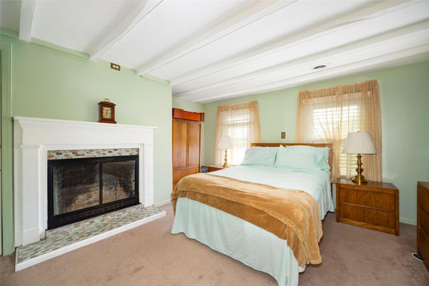 Bedroom, Fireplace, Interior