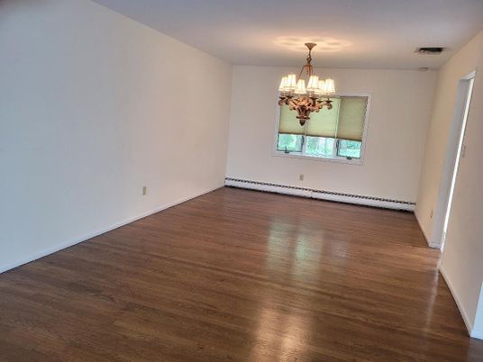 Chandelier, Empty room, Interior, Wood Texture Flooring