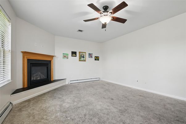 Empty room, Fireplace, Interior