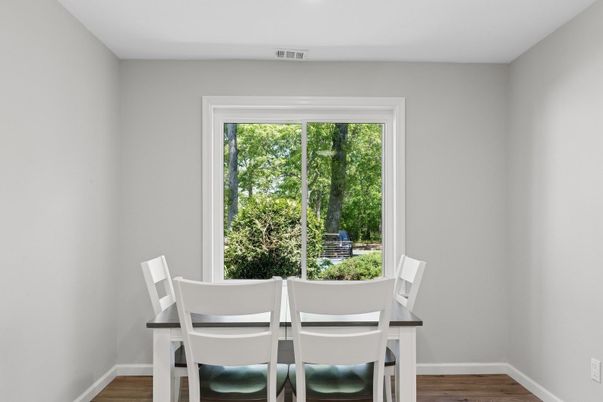 Dining room, Interior, Wood Texture Flooring