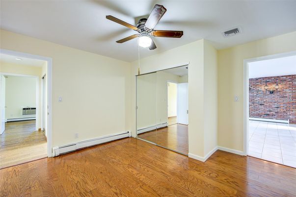 Empty room, Interior, Stone Walls, Wood Texture Flooring