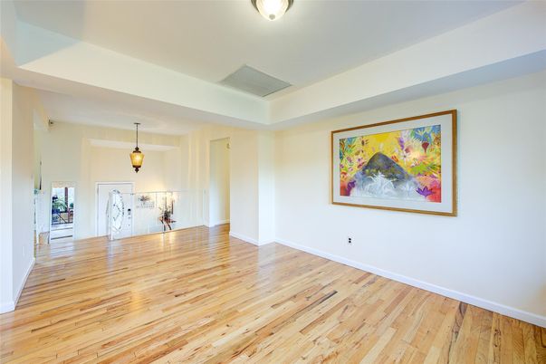 Empty room, Interior, Pendant Lights, Wood Texture Flooring
