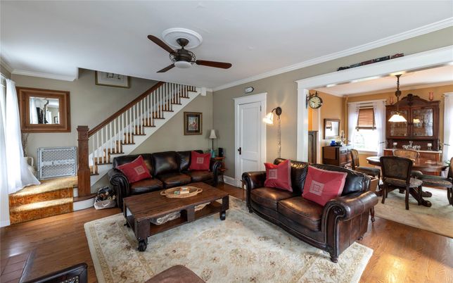 Dining room, Interior, Living room, Pendant Lights, Wood Texture Flooring