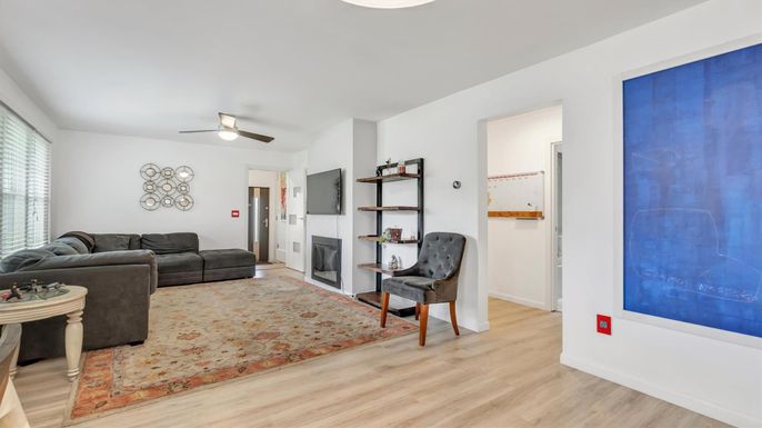 Fireplace, Interior, Living room, Wood Texture Flooring