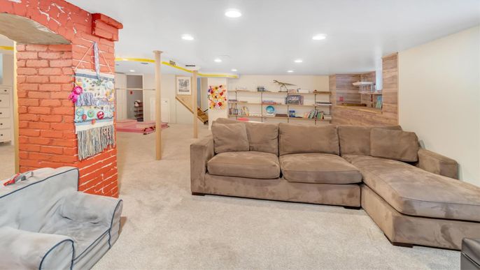 Interior, Living room, Recessed Lighting