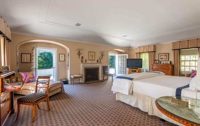 Bedroom, Fireplace, Interior